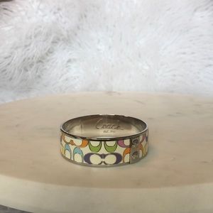 Coach logo bangle bracelet